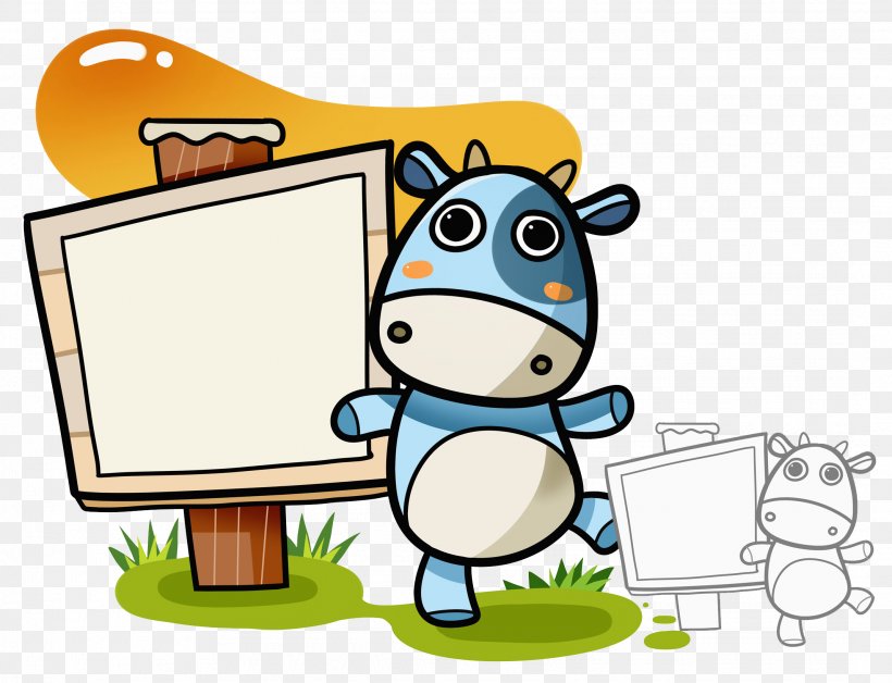 Cattle Blue Clip Art, PNG, 2136x1636px, Cattle, Area, Artwork, Blue, Cartoon Download Free