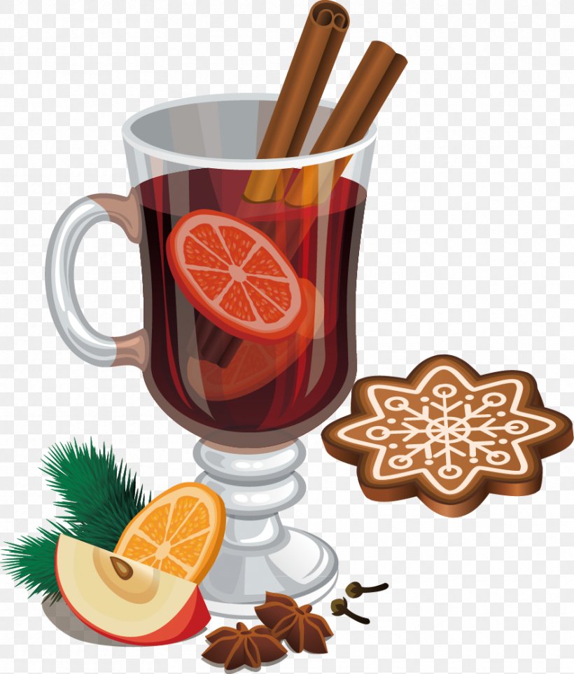 Mulled Wine Cocktail Cinnamon Roll Christmas Clip Art, PNG, 884x1038px, Mulled Wine, Anise, Christmas, Cinnamon, Cinnamon Roll Download Free