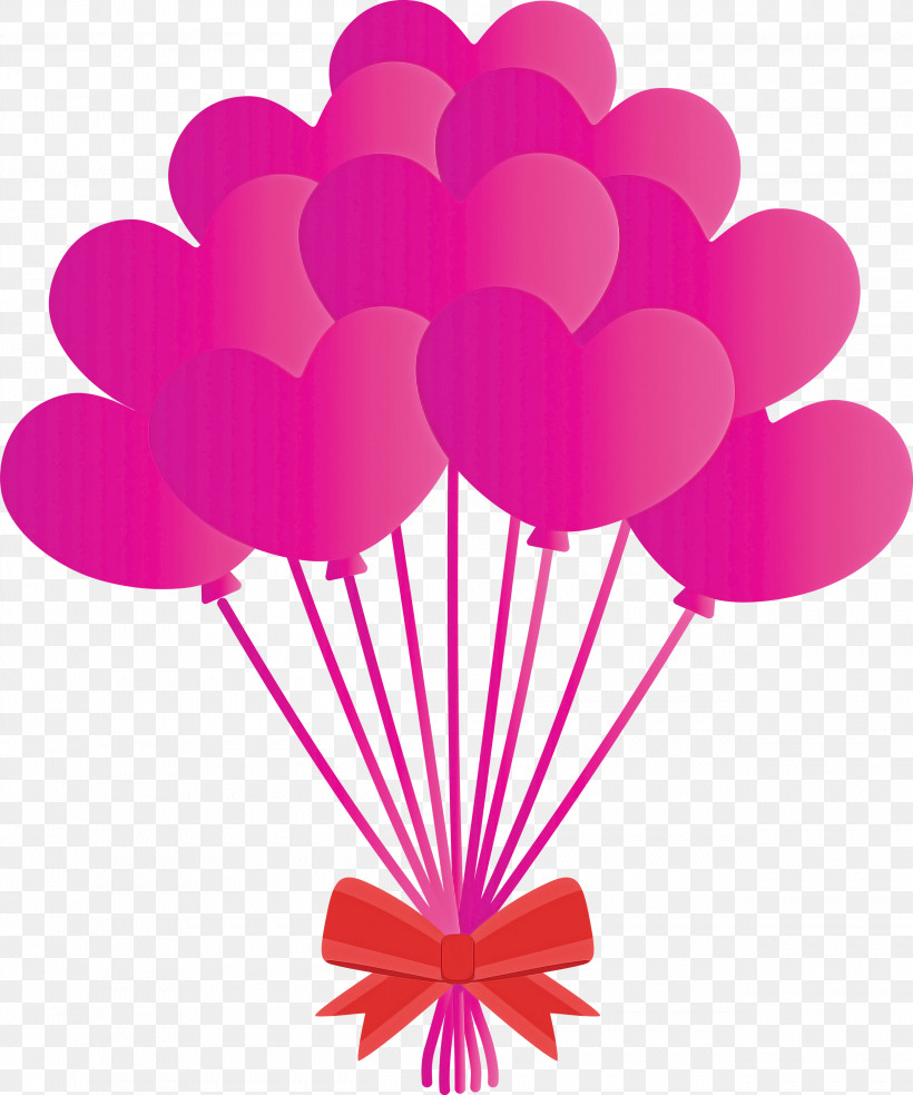 Balloon, PNG, 2501x3000px, Balloon, Heart, Magenta, Pink Download Free