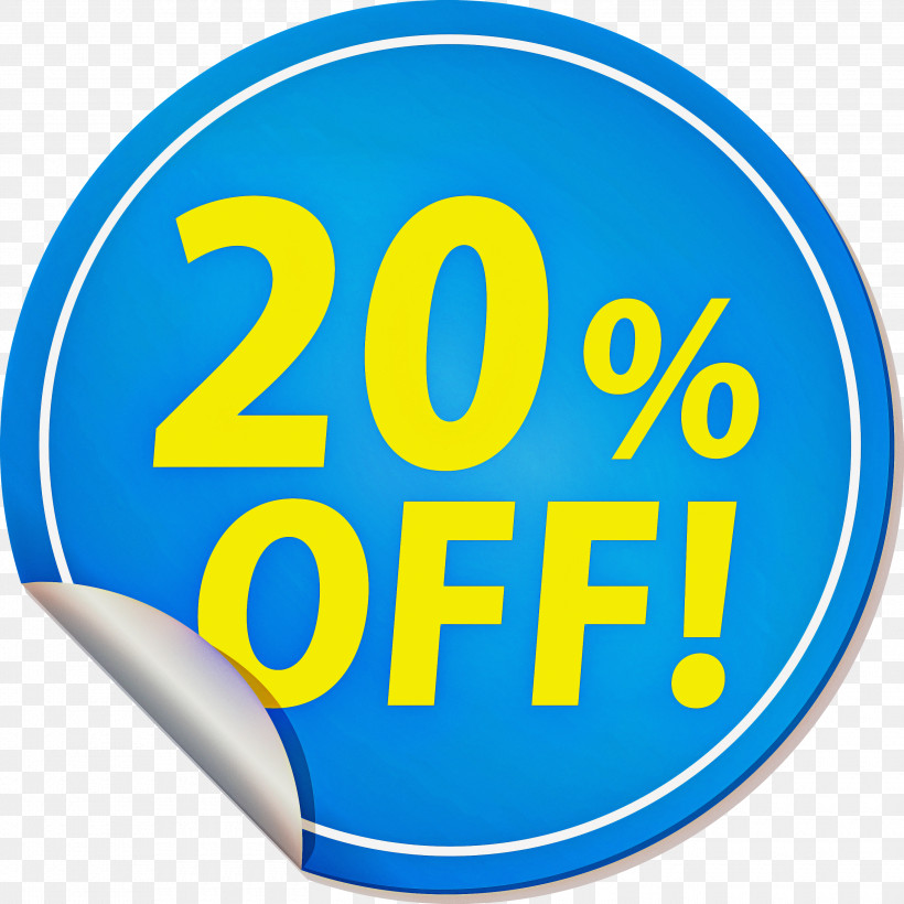 Discount Tag With 20% Off Discount Tag Discount Label, PNG, 3000x3000px, Discount Tag With 20 Off, Area, Discount Label, Discount Tag, Geometry Download Free