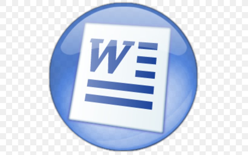 Microsoft Word Microsoft Office 2007, PNG, 512x512px, Microsoft Word, Blue, Brand, Electric Blue, Logo Download Free