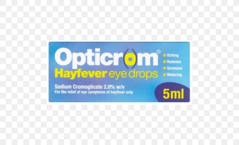 Cromoglicic Acid Eye Drops & Lubricants Hay Fever Allergy, PNG, 500x500px, Cromoglicic Acid, Active Ingredient, Allergy, Brand, Drop Download Free