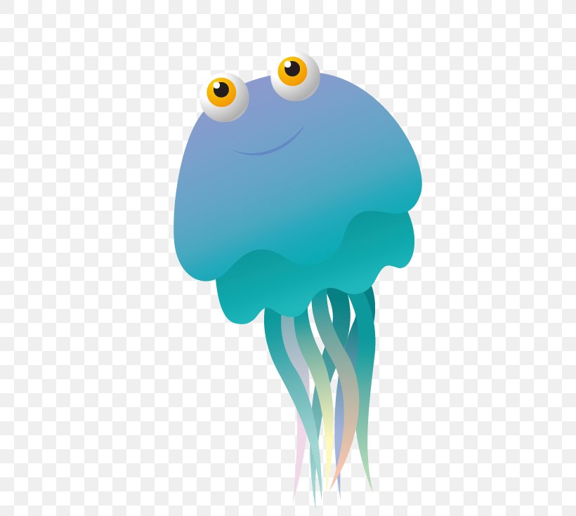 Jellyfish Octopus Cartoon Illustration, PNG, 694x735px, Jellyfish, Amphibian, Animation, Aqua, Azure Download Free