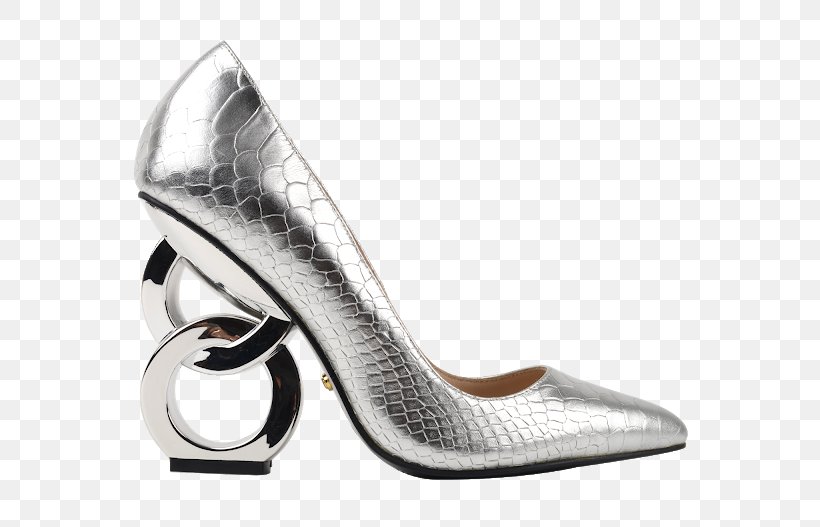 Silver Shoe, PNG, 640x527px, Silver, Basic Pump, Footwear, High Heeled Footwear, Pump Download Free