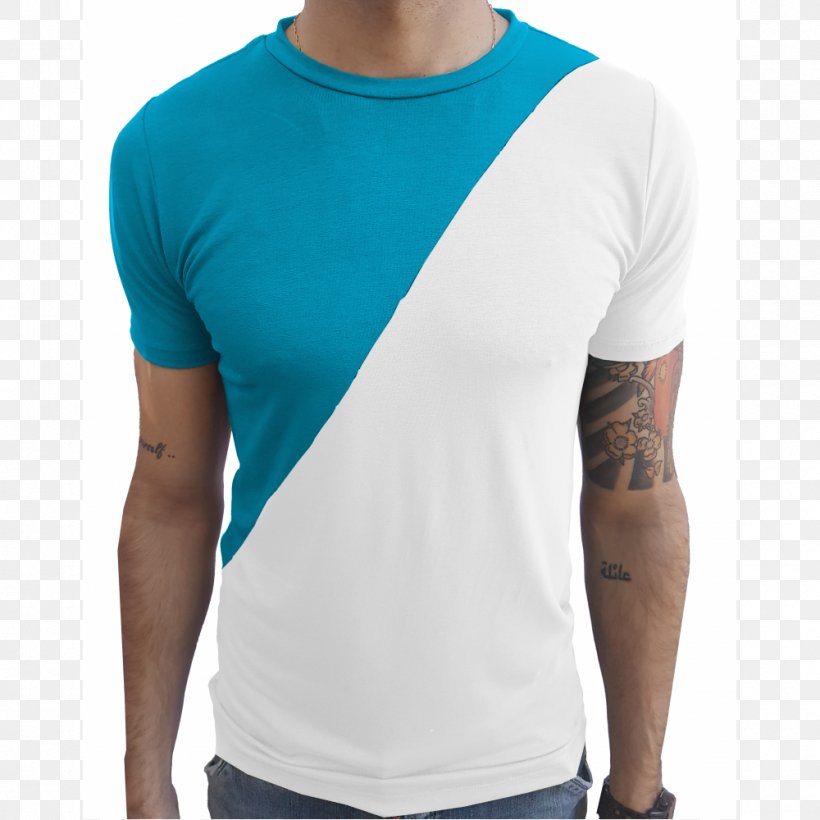 T-shirt Blue Sleeve Collar, PNG, 1000x1000px, Tshirt, Active Shirt, Aqua, Arm, Black Download Free
