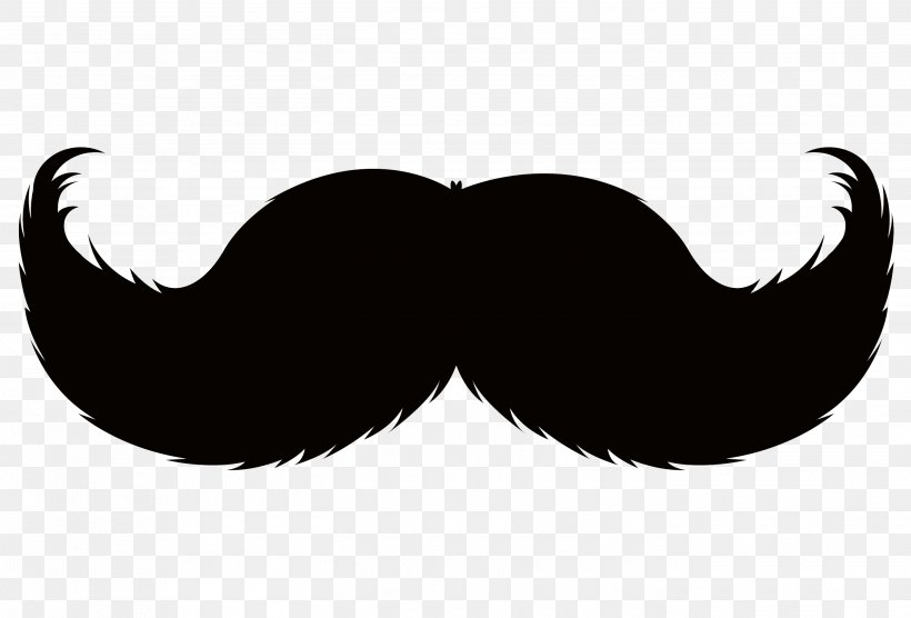 Handlebar Moustache Pencil Moustache Beard Clip Art, PNG, 2800x1900px, Moustache, Beak, Beard, Black, Black And White Download Free