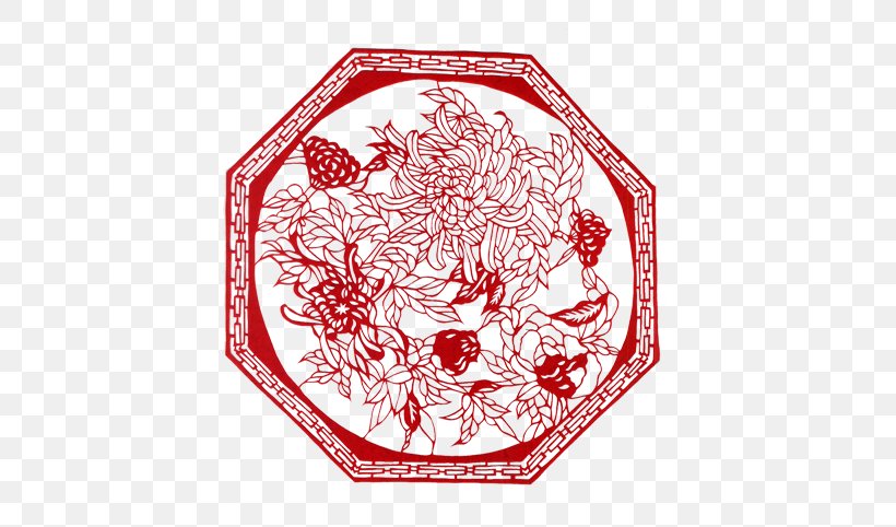 Papercutting Chinese New Year Art, PNG, 567x482px, Watercolor, Cartoon, Flower, Frame, Heart Download Free