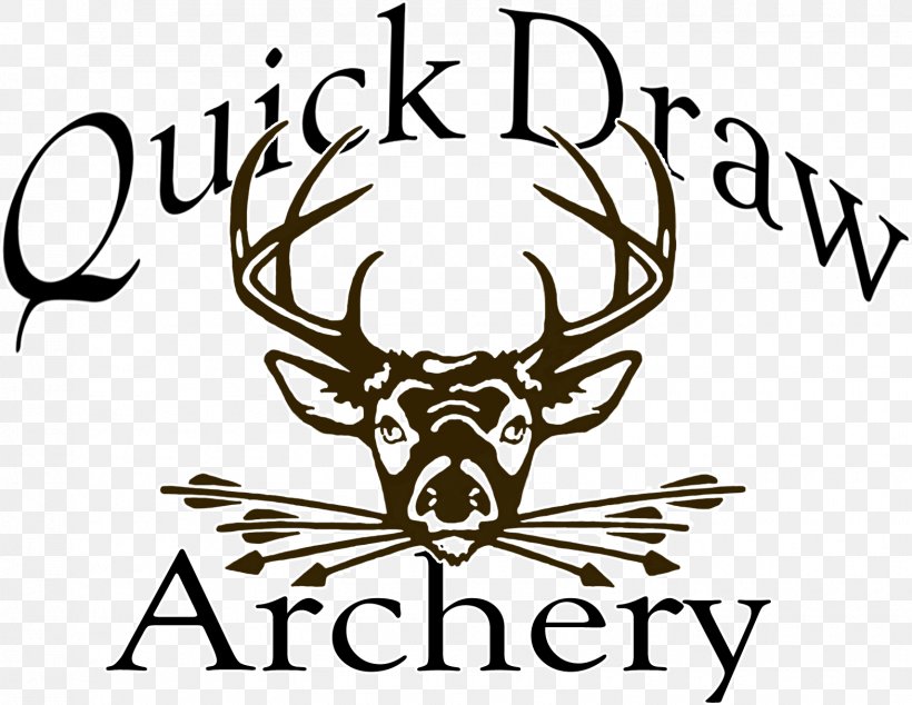 Quick, Draw! Quick Draw Archery Bow And Arrow Bowhunting, PNG, 1570x1215px, Quick Draw, Antler, Archery, Artwork, Black And White Download Free