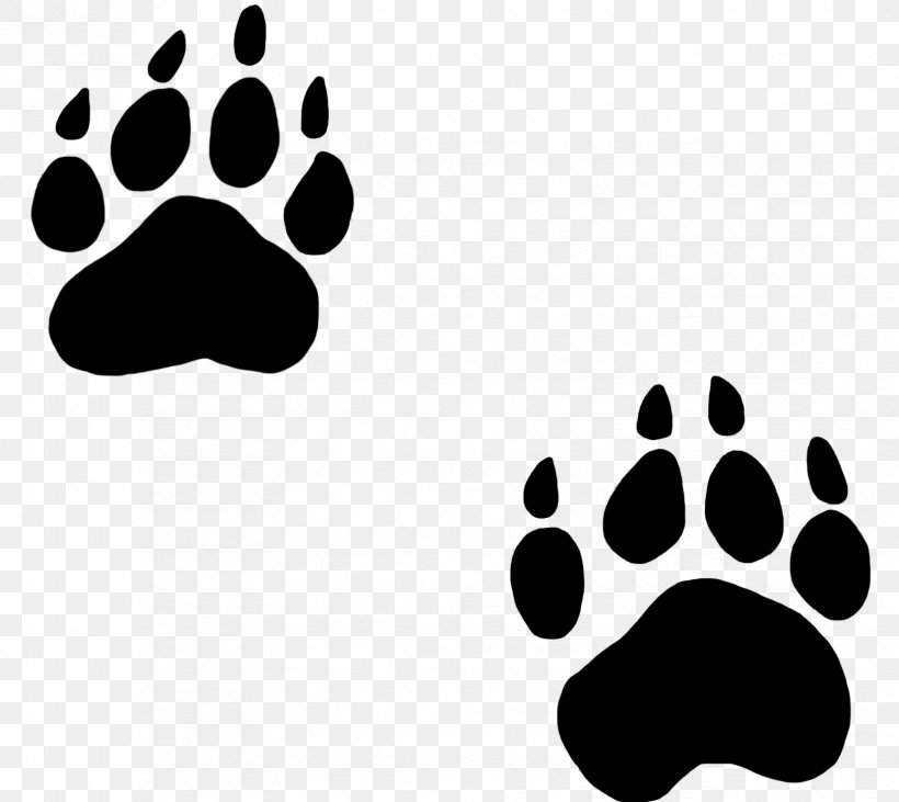 Bear Paw Dog Cat Clip Art, PNG, 1654x1476px, Bear, American Black Bear, Big Cat, Black, Black And White Download Free