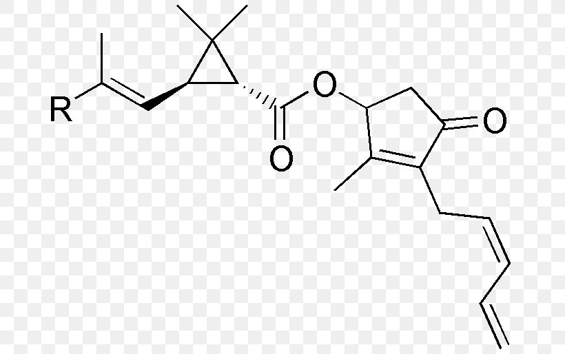 Pyrethrin Insecticide Chrysanthemic Acid Cyclopropane, PNG, 676x514px, Pyrethrin, Acid, Area, Black And White, Chemical Compound Download Free