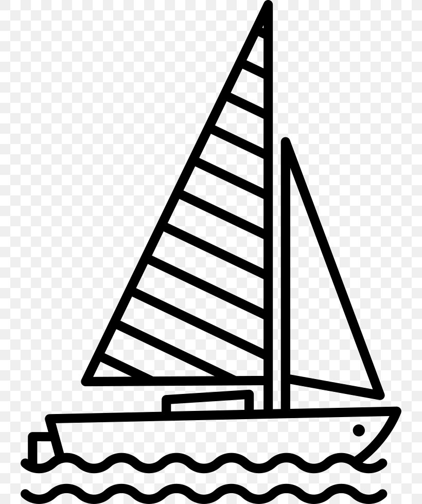 Sailboat Clip Art, PNG, 740x980px, Sail, Area, Black And White, Boat, Cone Download Free