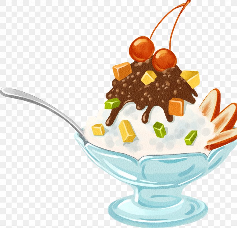 Ice Cream Sundae Juice, PNG, 1820x1749px, Ice Cream, Color, Cream, Cuisine, Cutlery Download Free