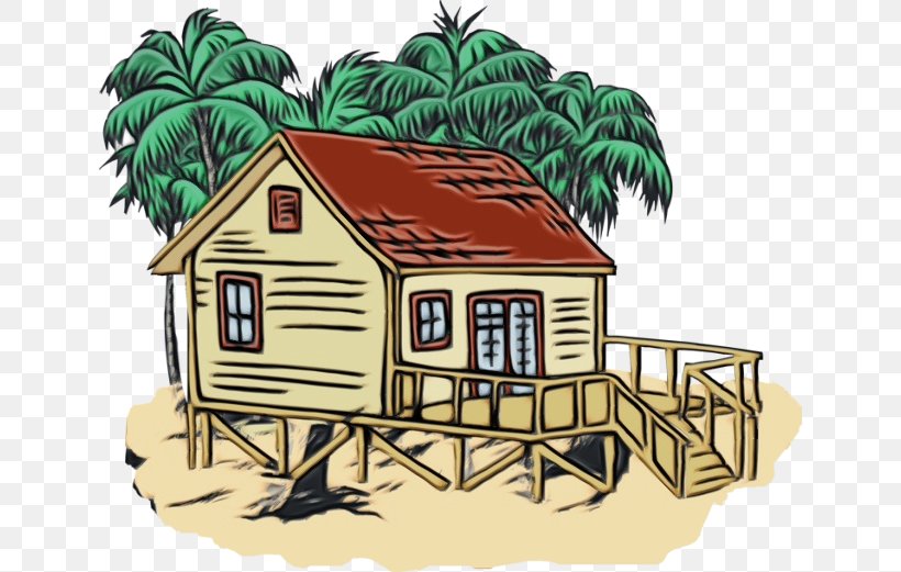 Real Estate Background, PNG, 640x521px, Watercolor, Art, Beach, Beach House, Beach Hut Download Free