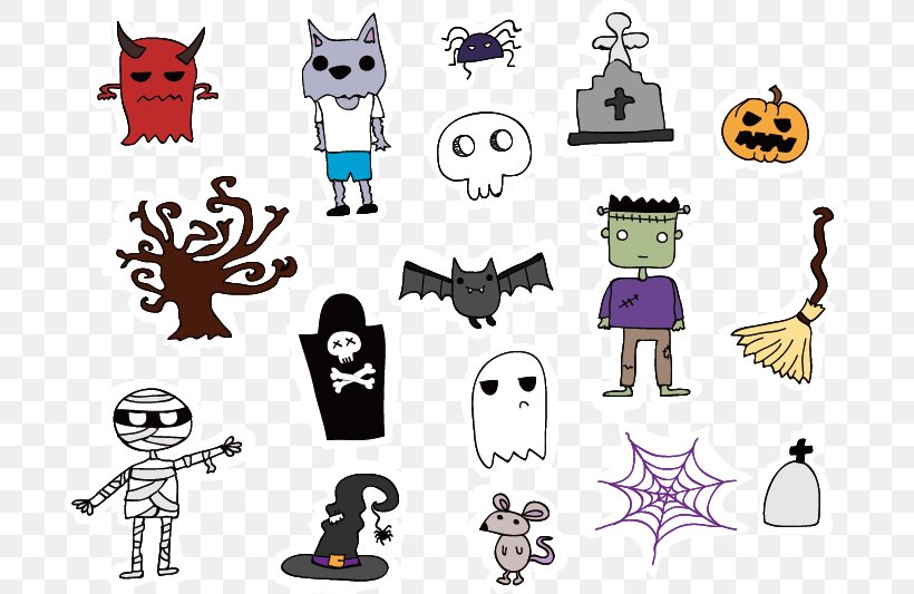 Halloween Cartoon Clip Art, PNG, 703x533px, Halloween, Animation, Cartoon, Designer, Logo Download Free