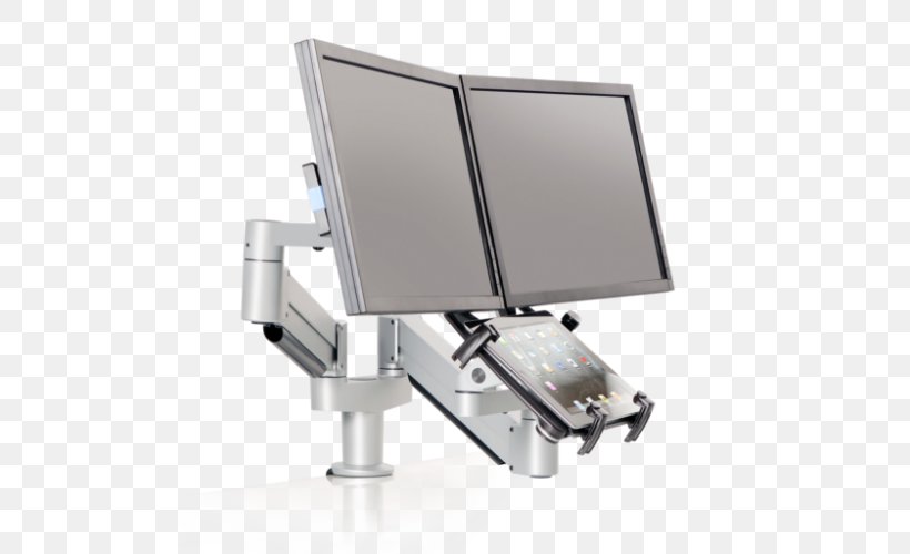Laptop Multi-monitor Computer Monitors Articulating Screen Sit-stand Desk, PNG, 500x500px, Laptop, Arms, Articulating Screen, Computer Hardware, Computer Monitor Accessory Download Free