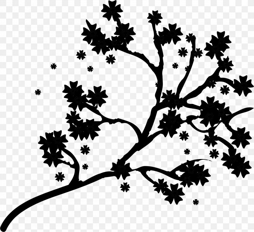 Plant Stem Leaf Flower Pattern Silhouette, PNG, 2300x2100px, Plant Stem, Art, Blackandwhite, Botany, Branch Download Free