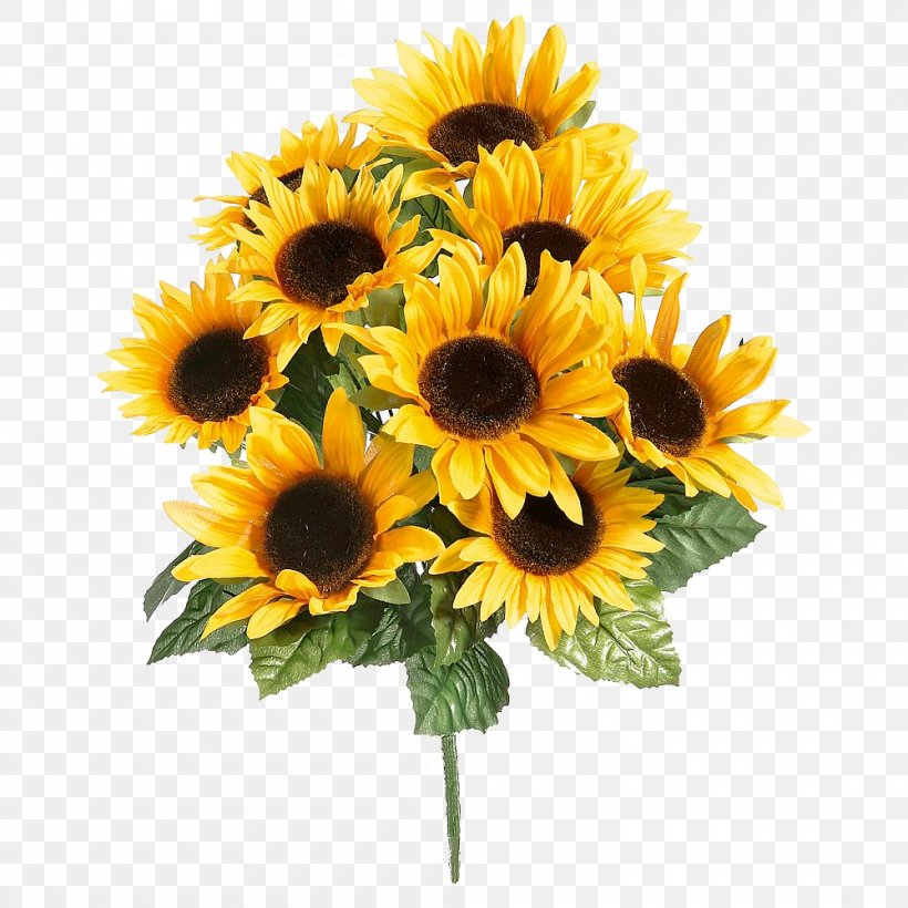 Common Sunflower Floral Design Cut Flowers Flower Bouquet, PNG, 1000x1000px, Common Sunflower, Annual Plant, Artificial Flower, Arumlily, Cut Flowers Download Free