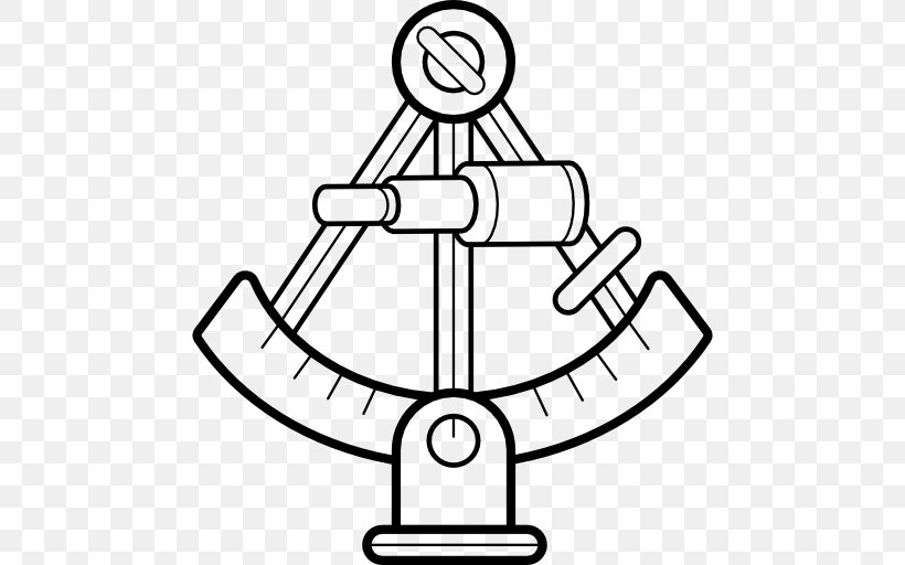 Sextant Octant Quadrant Clip Art, PNG, 512x512px, Sextant, Area, Artwork, Astrolabe, Black And White Download Free