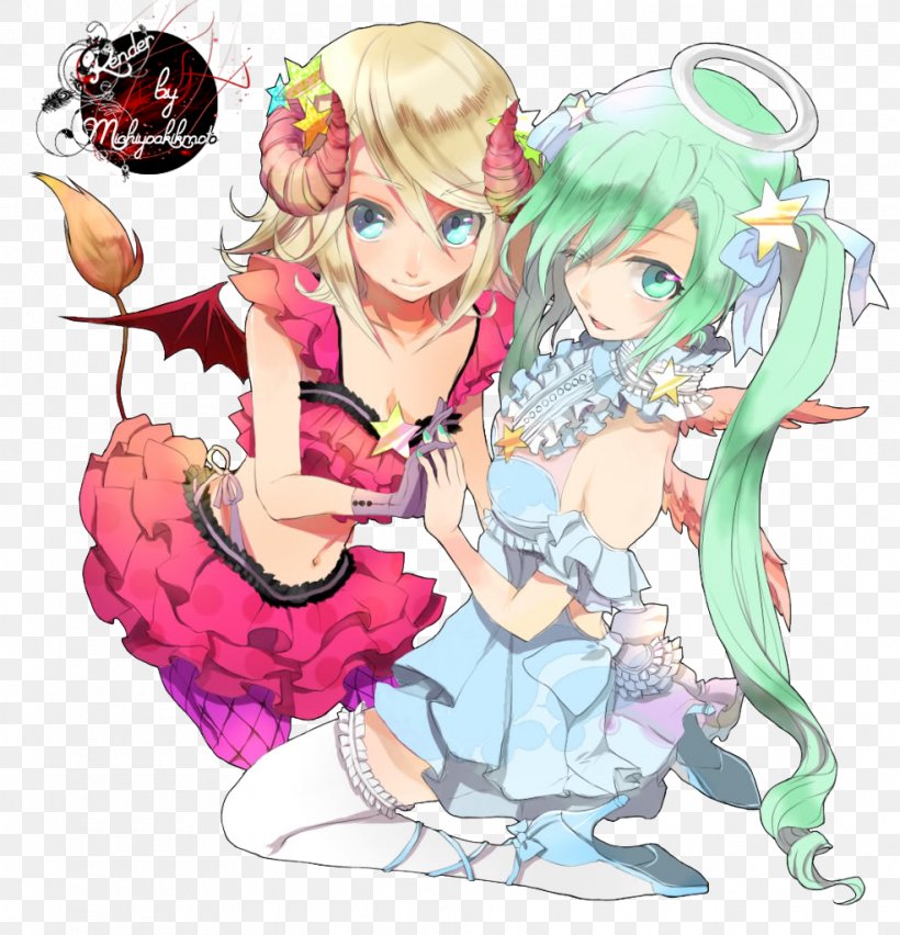 Touken Ranbu Hatsune Miku: Project Diva X Vocaloid Kagamine Rin/Len, PNG, 985x1024px, Watercolor, Cartoon, Flower, Frame, Heart Download Free