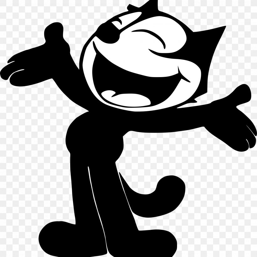 Felix The Cat Cartoon Silent Film Animation, PNG, 2000x2000px, Felix The Cat, Animation, Art, Artwork, Black Download Free