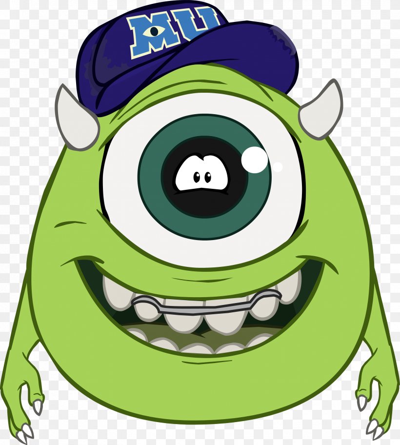 Mike Wazowski Club Penguin YouTube James P. Sullivan Monster, PNG, 3350x3726px, Mike Wazowski, Amphibian, Cartoon, Club Penguin, Fictional Character Download Free