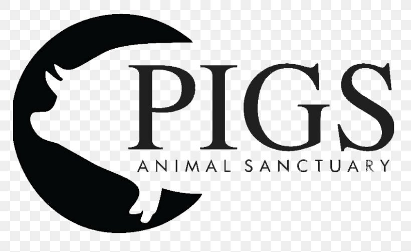 Pig Logo Animal Sanctuary Brand, PNG, 768x502px, Pig, Animal, Animal Sanctuary, Area, Black And White Download Free