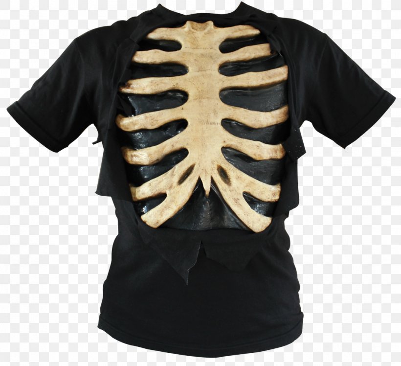 T-shirt Bone Rib Cage Shoulder, PNG, 1096x1000px, Tshirt, Black, Black M, Bone, Cage Download Free