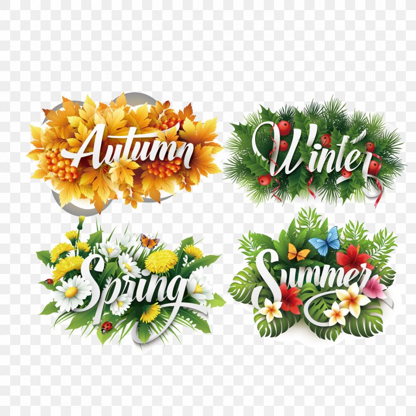 Vector Leaves And Flowers, PNG, 1772x1772px, Season, Advertising, Autumn, Floral Design, Flower Download Free