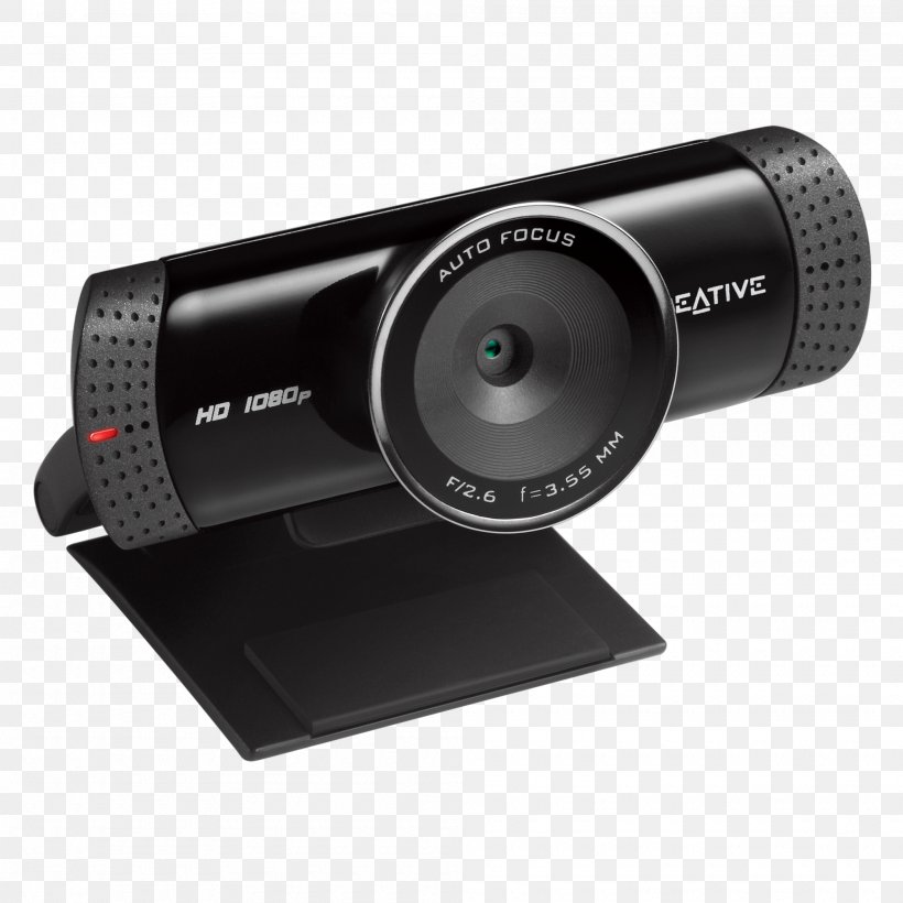 Webcam High-definition Television 1080p Creative Live! Cam Connect HD 1080 Web Camera High-definition Video, PNG, 2000x2000px, Webcam, Autofocus, Camcorder, Camera, Camera Lens Download Free