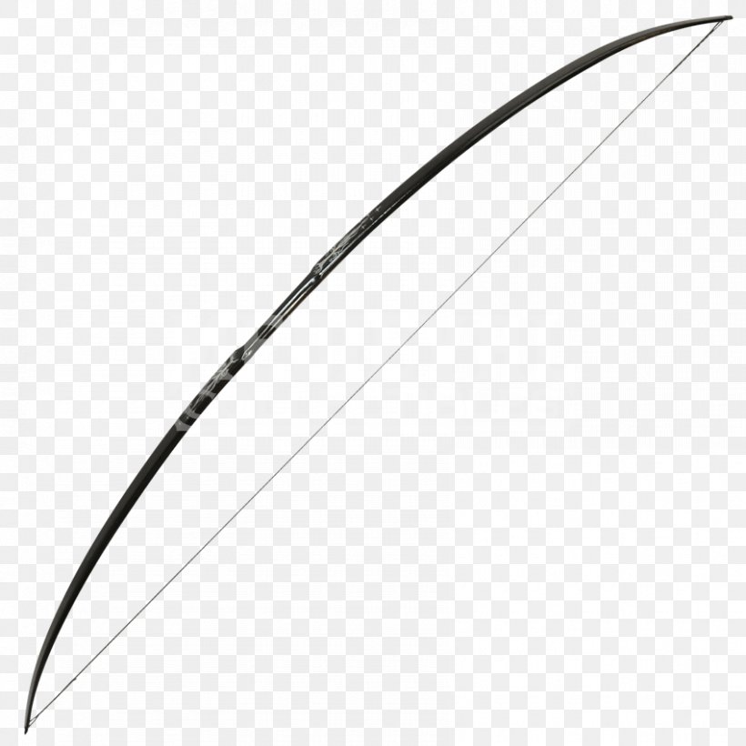 Longbow Bow And Arrow Flatbow Archery, PNG, 850x850px, Longbow, Archery, Black And White, Bow And Arrow, Compound Bows Download Free