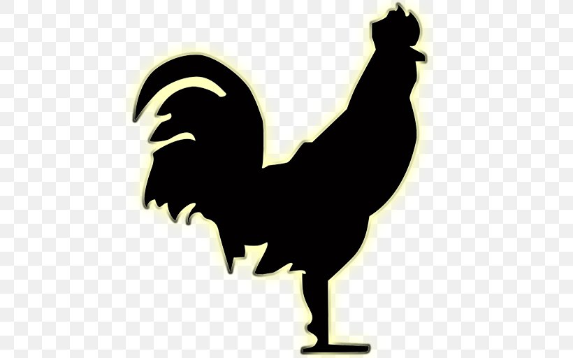 Rooster Stencil Silhouette Chicken Art, PNG, 512x512px, Rooster, Art, Beak, Bird, Black And White Download Free