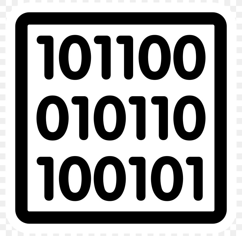 Binary Number Binary File Clip Art, PNG, 800x800px, Binary Number, Area, Binary Code, Binary File, Black And White Download Free