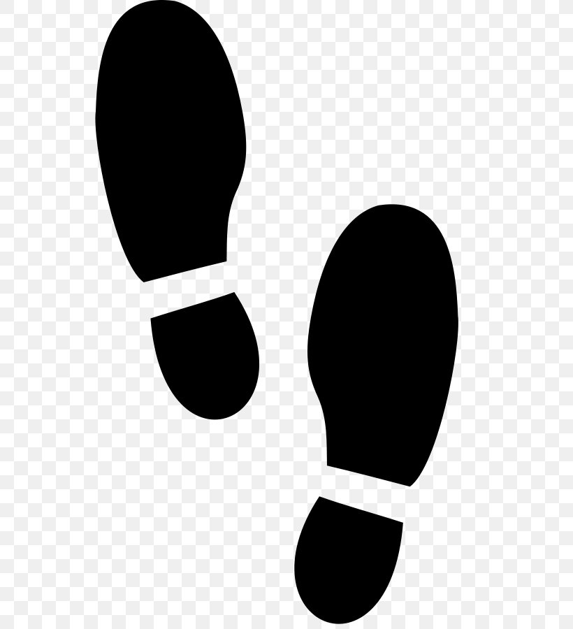 Footprint Shoe Sneakers Clip Art, PNG, 548x900px, Footprint, Barefoot, Black, Black And White, Boot Download Free