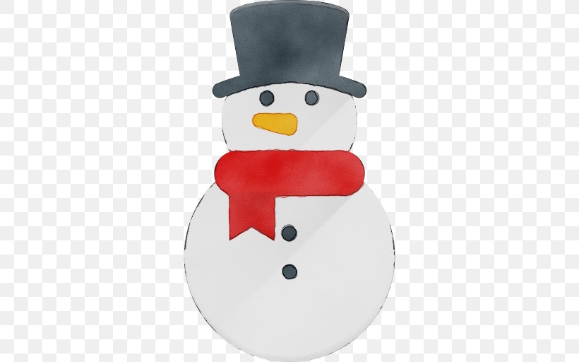 Snowman, PNG, 512x512px, Watercolor, Paint, Snowman, Wet Ink Download Free