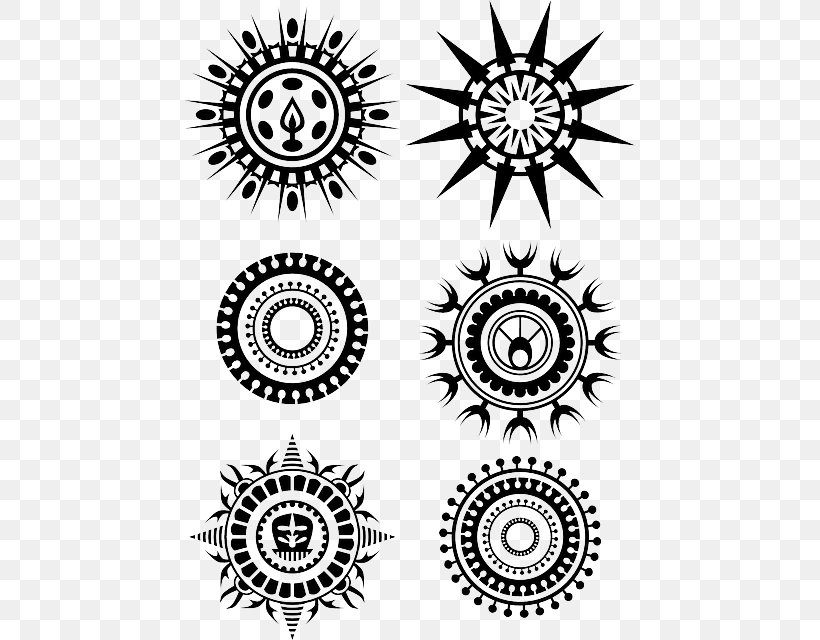 Tattoo Polynesia Circle Clip Art, PNG, 451x640px, Tattoo, Art, Black And White, Flower, Monochrome Download Free