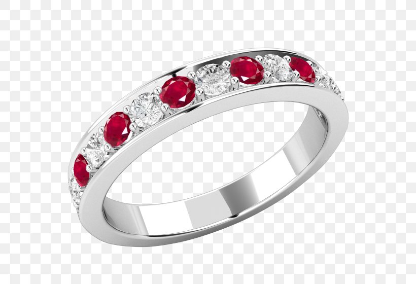 Ruby Eternity Ring Gemstone Diamond, PNG, 560x560px, Watercolor, Cartoon, Flower, Frame, Heart Download Free