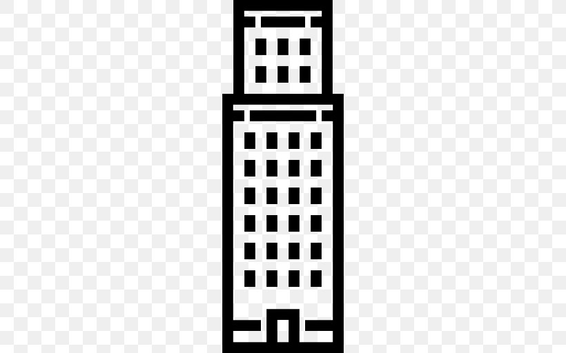 Skyscraper Building, PNG, 512x512px, Skyscraper, Apartment, Area, Black, Black And White Download Free
