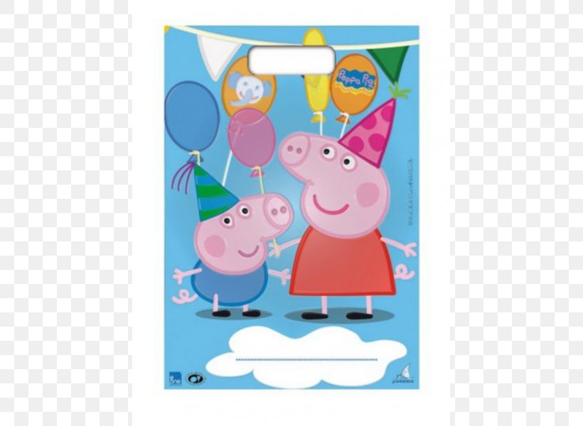 Daddy Pig Party George Pig Birthday Bag, PNG, 600x600px, Daddy Pig, Area, Baby Toys, Bag, Balloon Download Free