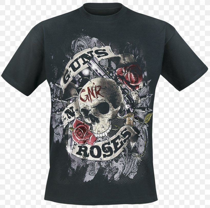 Guns N' Roses Concert T-shirt Appetite For Destruction Rock, PNG, 1200x1189px, Watercolor, Cartoon, Flower, Frame, Heart Download Free