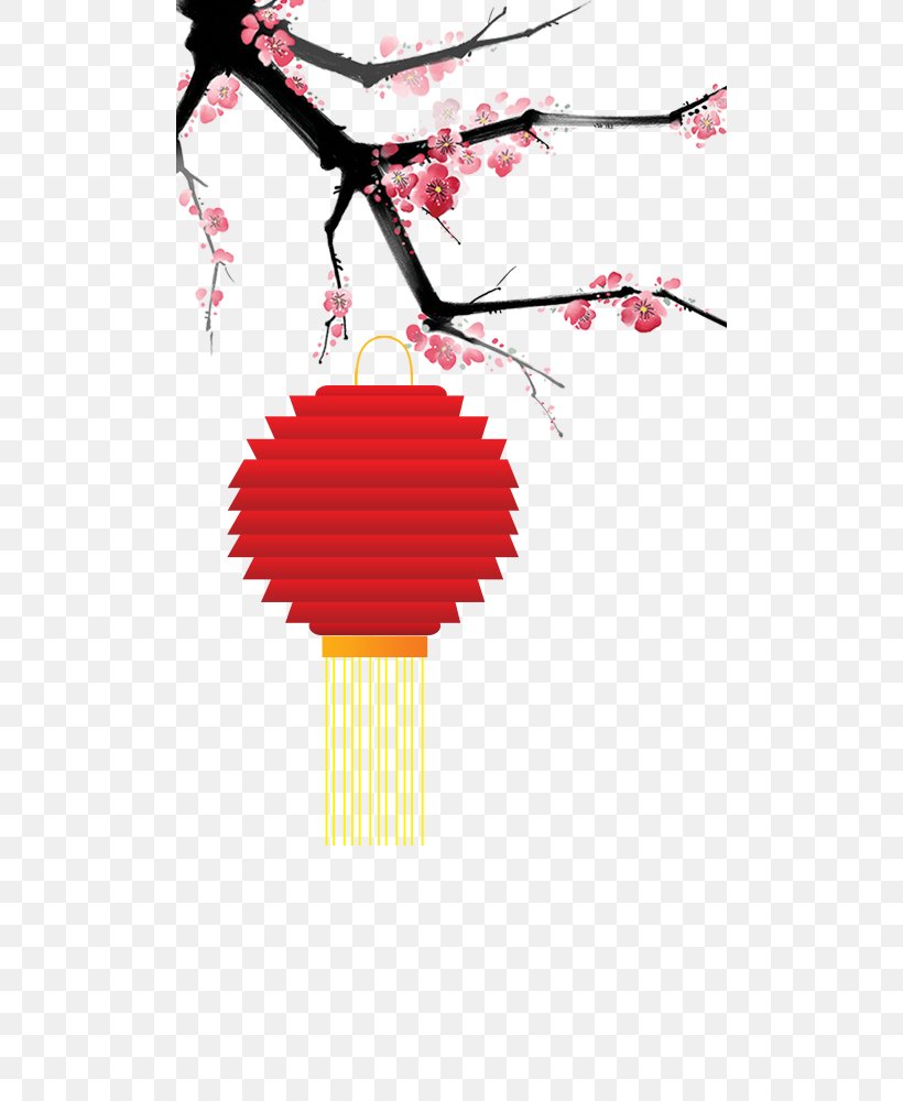Chinese New Year Lantern Red Papercutting, PNG, 500x1000px, Watercolor, Cartoon, Flower, Frame, Heart Download Free