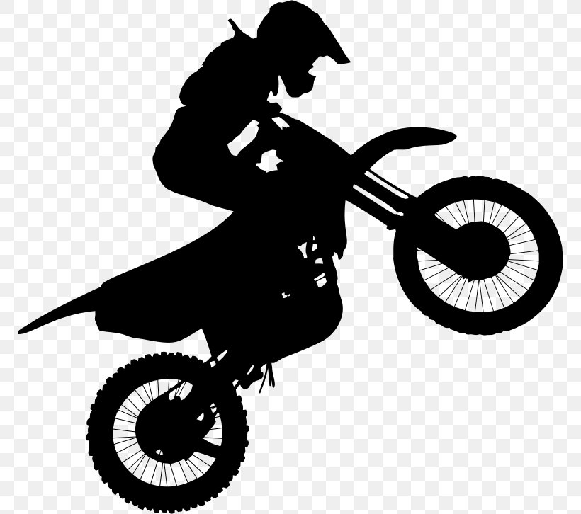 Motocross Motorcycle Stunt Riding Wheelie Silhouette, PNG, 770x726px, Motocross, Bicycle, Bicycle Accessory, Bicycle Drivetrain Part, Bicycle Part Download Free