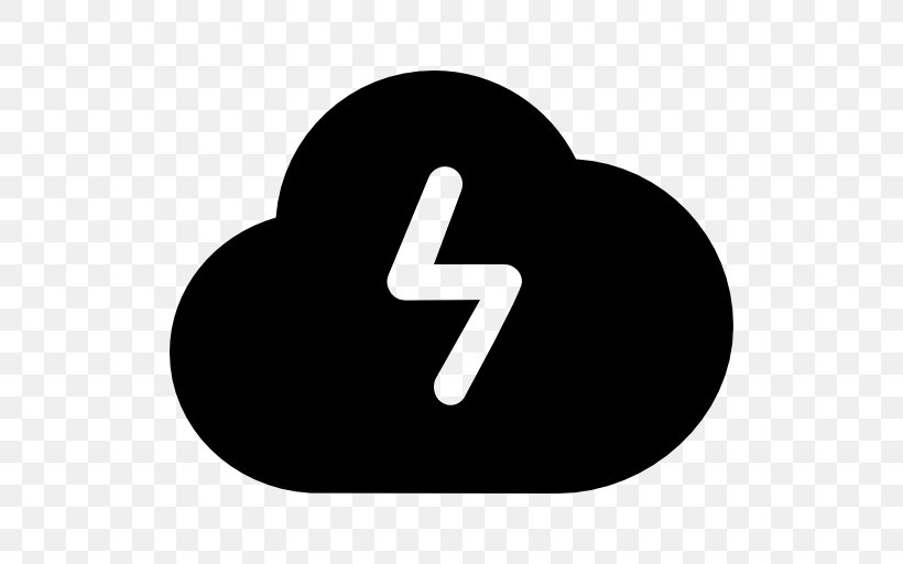 Lightning Cloud Storm Shape, PNG, 512x512px, Lightning, Area, Black And White, Cloud, Logo Download Free