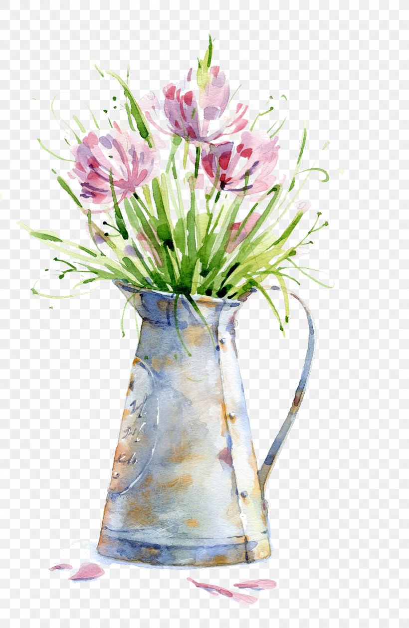 Watercolor Painting Canvas Print Poster, PNG, 1785x2741px, Painting, Art, Artificial Flower, Canvas, Canvas Print Download Free