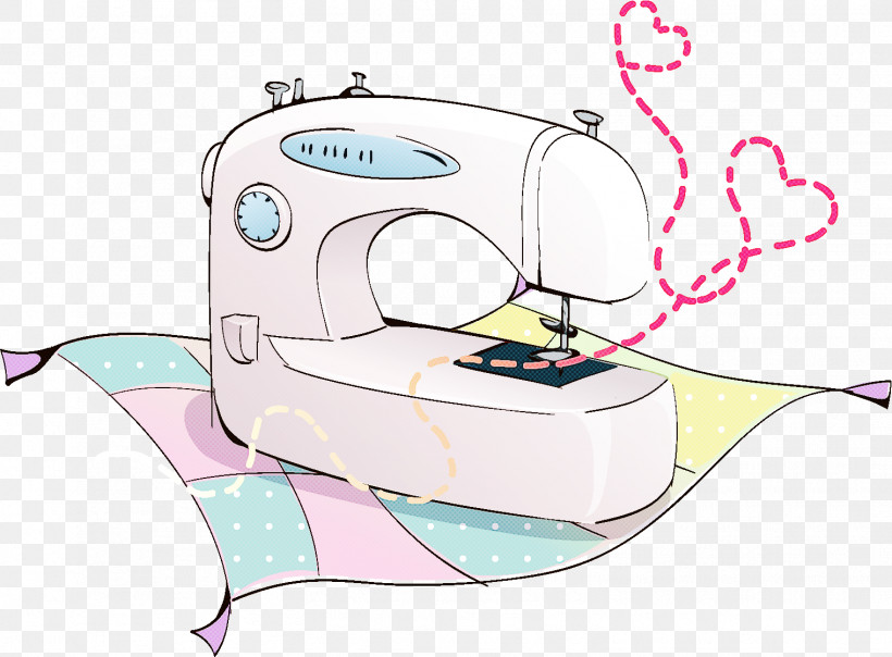 Cartoon Line Art Logo Drawing Sewing Machine, PNG, 1519x1120px, Cartoon, Drawing, Home Appliance, Line Art, Logo Download Free