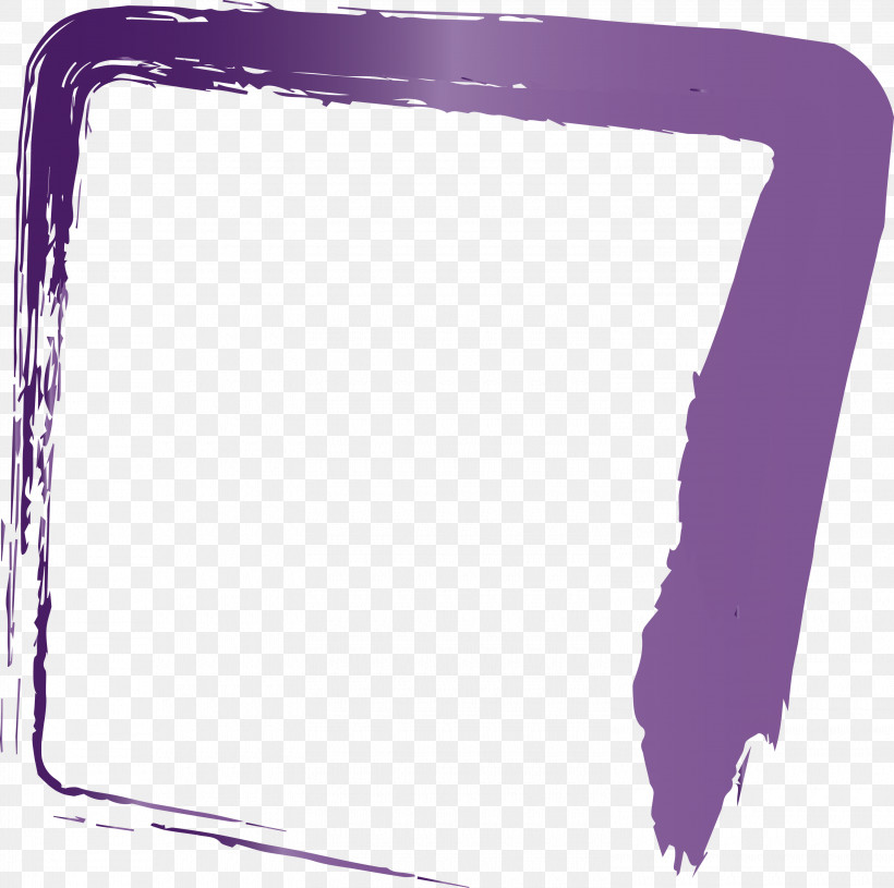 Purple Violet Rectangle, PNG, 3000x2983px, Brush Frame, Frame, Purple, Rectangle, Violet Download Free