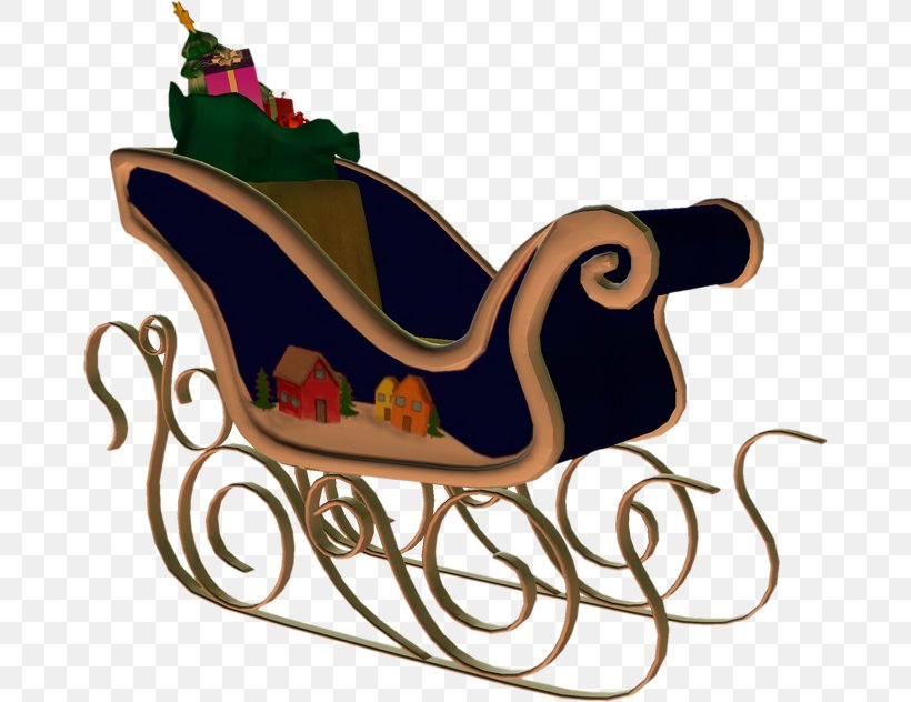 Sled Santa Claus Clip Art, PNG, 670x632px, Sled, Chair, Christmas, Digital Image, Drawing Download Free