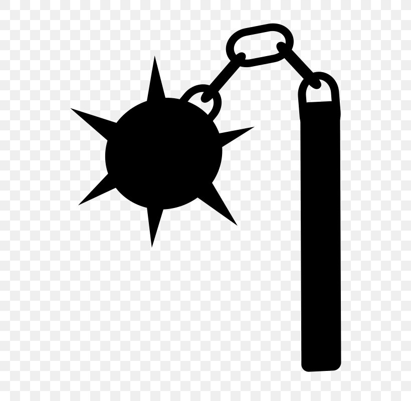 Morning Star Flail Silhouette Clip Art, PNG, 566x800px, Morning Star, Artwork, Black, Black And White, Flail Download Free