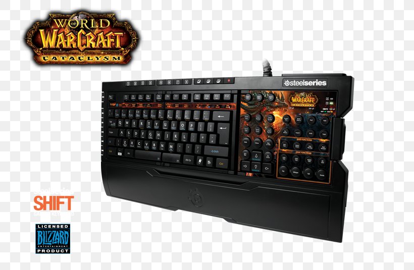 World Of Warcraft: Cataclysm Computer Keyboard Computer Mouse SteelSeries Shift Video Game, PNG, 746x535px, World Of Warcraft Cataclysm, Computer Component, Computer Keyboard, Computer Mouse, Electronic Instrument Download Free