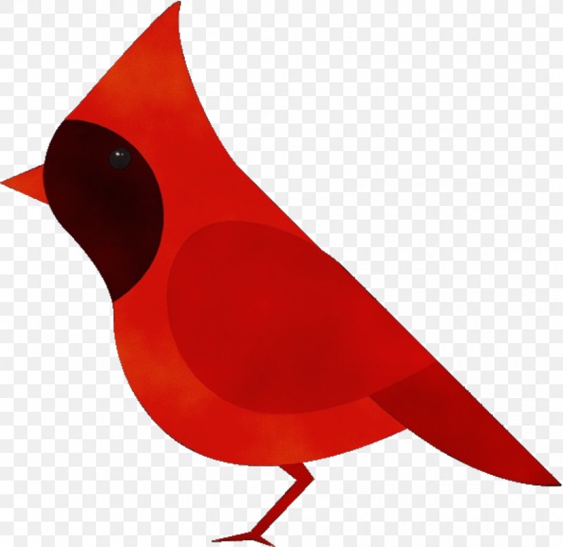 Bird Red Beak Cardinal Songbird, PNG, 850x827px, Watercolor, Beak, Bird, Cardinal, Paint Download Free