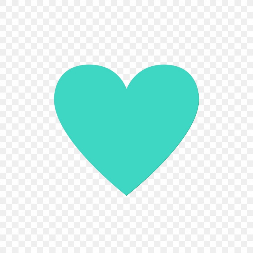 Heart Aqua Green Turquoise Teal, PNG, 1024x1024px, Watercolor, Aqua, Azure, Green, Heart Download Free